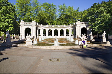 Maerchenbrunnen fairytale fountainâ€ in Volksparkâ€ Friedrichshain, Berlin, Germany, Europe