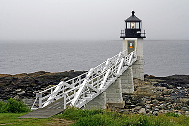 Marshall Point Lighthouse, Port Clyde, fishing village, Atlantic Ocean, Maine coast, New England, USA