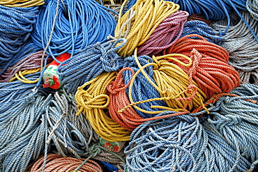 Rope, Friendship fishing village, Maine coast, New England, USA