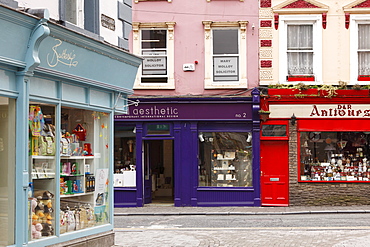 Shops in downtown Kilkenny, County Kilkenny, Ireland, British Isles, Europe