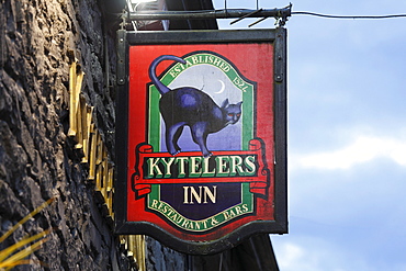 Restaurant sign, restaurant and pub, Kyteler's Inn, Kilkenny, County Kilkenny, Ireland, British Isles, Europe