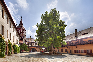 Ratibor Palace, inner courtyard, Roth, Middle Franconia, Bavaria, Germany, Europe