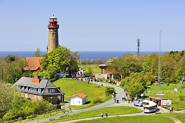 Tourist area with the lighthouse, 35 metres, Cape Arkona, Ruegen Island, Mecklenburg-Western Pomerania, Germany, Europa