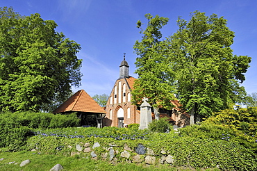 St.-Marien-Kirche church in Waase on Ummanz island, Ruegen district, Mecklenburg-Western Pomerania, Germany, Europe