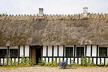 Old farmhouse at the Funen Village open air museum, Denmark, Europe