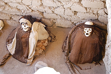 Mummies of the Ica-Chincha culture, Chauchilla Cemetery, Nasca or Nazca, Peru, South America