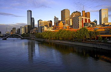 City skyline, early morning, Melbourne, Australia