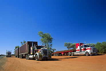 Trucks in the Outback, Western Australia, Australia