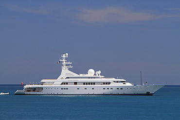 Yacht Golden Odyssey, Blohm & Voss shipyard, in Antibes, Departement Alpes Maritimes, Region Provence Alpes Cote d'Azur, France, in Europe