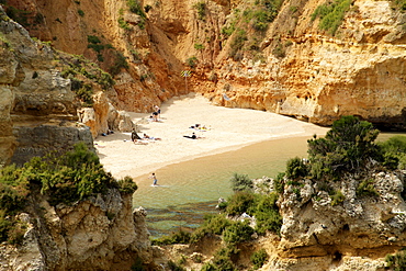 Beach Praia do Camilo in Lagos, Algarve, Portugal, Europe