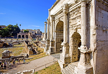 The Arch of Septimius Severus, Forum Romanum, Rome, Italy, Europe