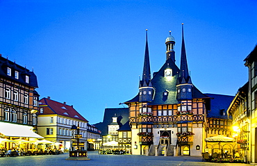 Town Hall, Market Place, Wernigerode, Harz, Saxony-Anhalt, Germany, Europe