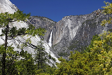 Yosemite Falls seen from the John Muir Trail, Yosemite National Park, California, USA