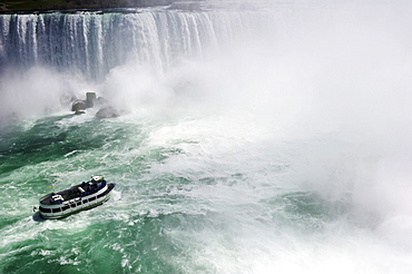 Niagara Falls with an excursion boat, Ontario, Canada