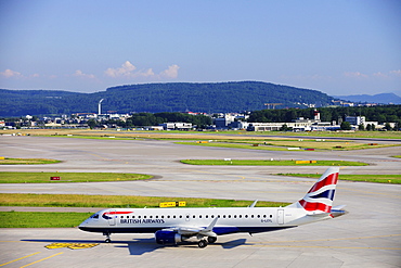 Embraer 190 from British Airways at Zurich Airport, Switzerland, Europe