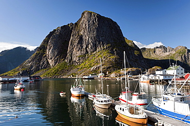 Fishing boats, Hamnoy, Lofoten, Norway, Scandinavia, Europe