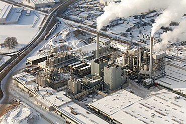 Aerial view, Egger Holzwerkstoffe Brilon GmbH & Co. KG, Brilon, North Rhine-Westphalia, Germany, Europe