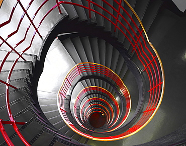 Office building "Sprinkenhof", stairway, Hamburg, Germany, Europe