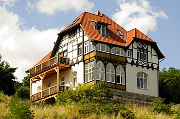 Half-timbered villa, Wernigerode, Saxony-Anhalt, Germany, Europe