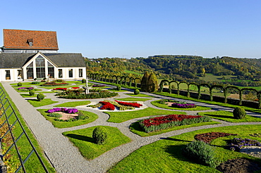 Castle gardens, Langenburg an der Jagst, Baden-Wuerttemberg, Germany, Europe