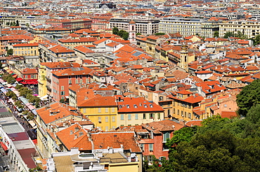 View over Nice, Nizza, Alpes Maritimes, Provence, France, Europe