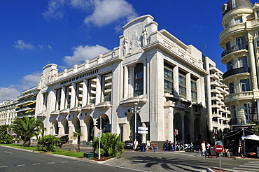 Art Deco building at Promenade des Anglais, Nice, Nizza, Cote d'Azur, Alpes Maritimes, Provence, France, Europe