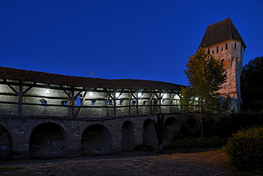 Fortification with Tin Coaters Tower, old town, UNESCO World Heritage Site, Sighisoara, Transylvania, Romania, Europe