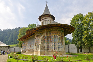 Voronet Monastery, a painted monastery of northern Moldavia, Romania, Europe