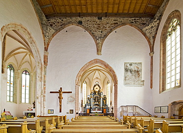 View of the high altar, Church of St. Wolfgang, Kirchberg, Bucklige Welt, Lower Austria, Austria, Europe