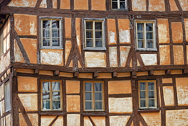 Historic half-timbered house, detail, Eppingen, Baden-Wuerttemberg, Germany, Europe