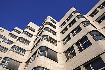 Detail of the front, Shell-Haus building, head of the Berlin Gasag natural gas vendor, built in 1932 by architect Fahrenkamp, Berlin, Germany, Europe