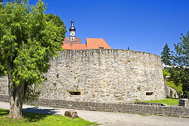 Bulwark, Bad Wimpfen, Neckartal, Baden-Wuerttemberg, Germany, Europe