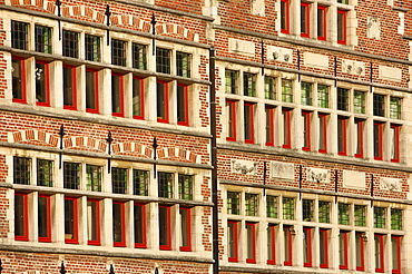 Facades, Metselaarshuis, old town, Ghent, East Flanders, Belgium, Europe