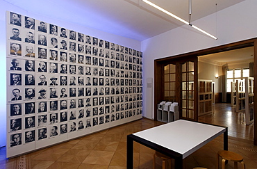 Wall with portraits of resistance fighters during the Nazi period, German Resistance Memorial, Bendlerblock, Berlin-Mitte, Germany, Europe