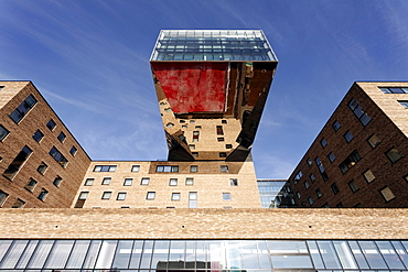 Nhow, music and lifestyle hotel with a spectacular design, Stralauer Allee, former Osthafen harbour, Friedrichshain district, Berlin, Germany, Europe