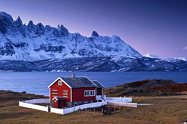 Summer house on the island of Spildra, Troms, Norway, Europe