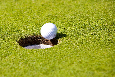 Golf, golf ball, green, hole