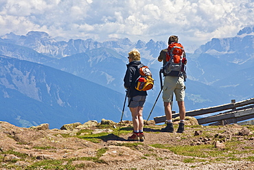 Wanderers, hiking, Alto Adige, Italy, Europe