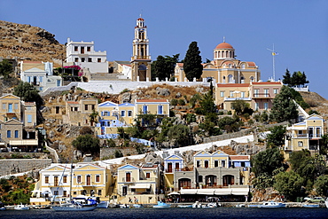 Townscape of Symi, Symi island, Greece, Europe