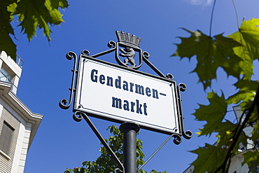 Sign for the square, Gendarmenmarkt, Friedrichstadt, Berlin, Germany, Europe