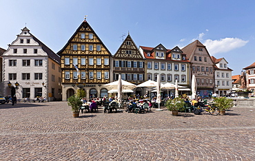 Marketplace, Bad Mergentheim, Baden-Wuerttemberg, Germany, Europe