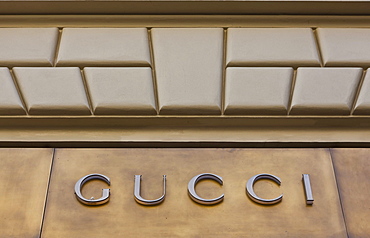 Gucci shop, luxury shopping district, Prague, Czech Republic, Europe