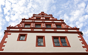 Historic facade, Marktplatz square, Coburg, Upper Franconia, Franconia, Bavaria, Germany, Europe