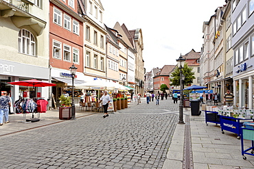 Shopping street, Spitalgasse street, Coburg, Upper Franconia, Bavaria, Germany, Europe