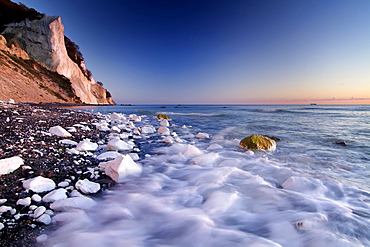 Moens Klint chalk cliffs at dawn, Moen island, Denmark, Europe