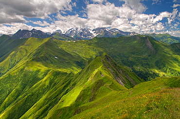 Mountains and view on Mt. Grossglockner, Schwarzwand, Salzburg, Austria, Europe