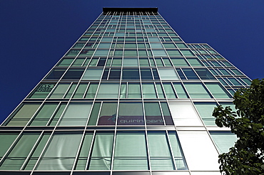 High-rise office building near the railway station, Bismarckallee street 9, Freiburg im Breisgau, Baden-Wuerttemberg, Germany, Europe