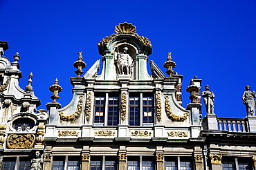 Baroque style building, Guild House on Grand Place or Grote Markt square, city centre, Brussels, Belgium, Benelux, Europe