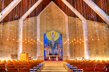 Modern church interior, Denmark, Europa