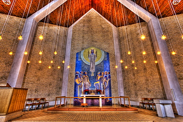 Modern church interior, Denmark, Europa